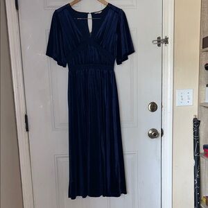 In Loom Elegant Navy Blue maxi Dress